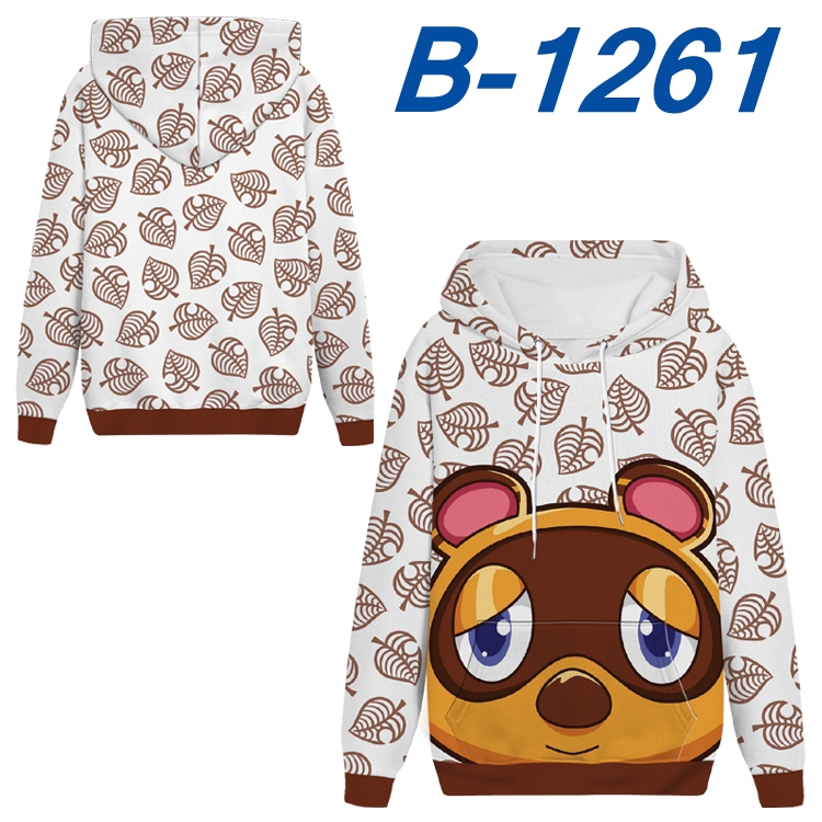 Animal Crossing Anime padded pullover sweater hooded top from S to 4XL B-1261