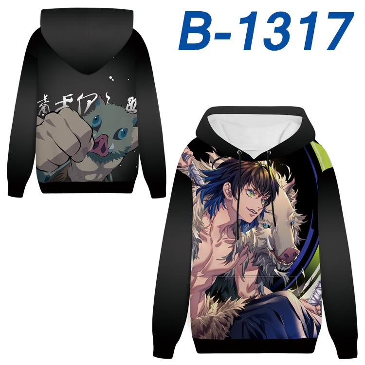 Demon Slayer Kimets Anime padded pullover sweater hooded top from S to 4XL B-1317