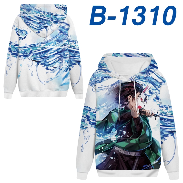 Demon Slayer Kimets Anime padded pullover sweater hooded top from S to 4XL B-1310