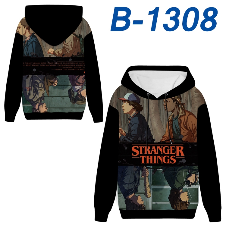 Stranger Things Anime padded pullover sweater hooded top from S to 4XL B-1308