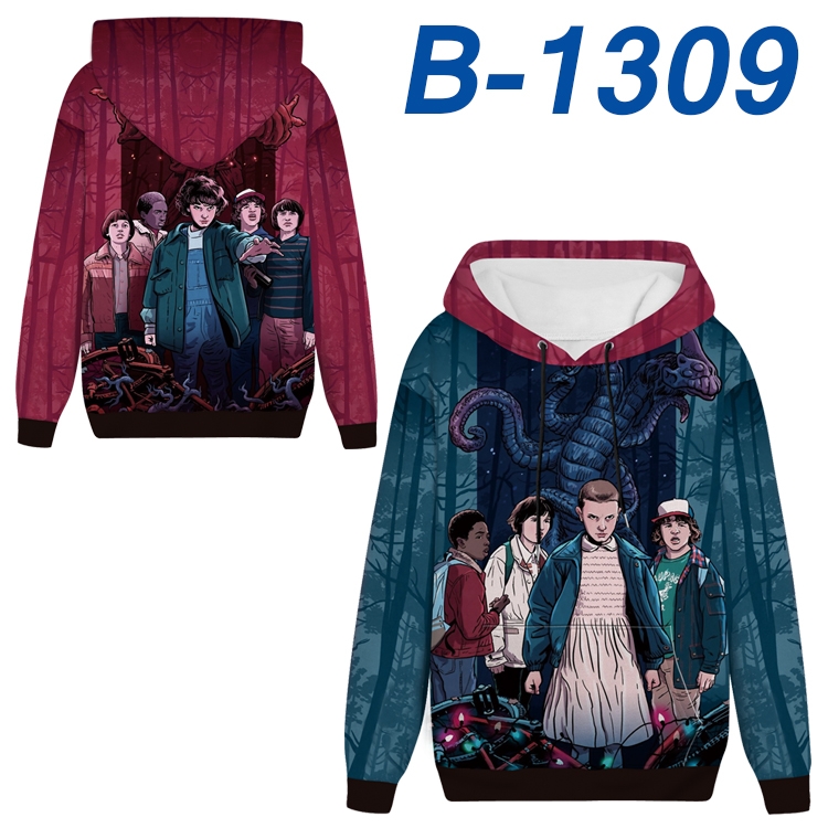 Stranger Things Anime padded pullover sweater hooded top from S to 4XL B-1309