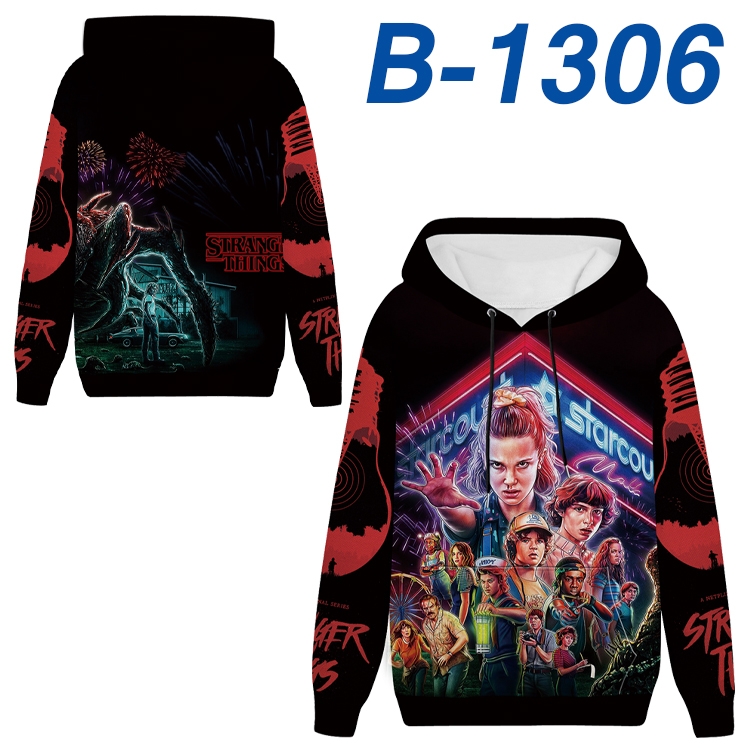 Stranger Things Anime padded pullover sweater hooded top from S to 4XL B-1306