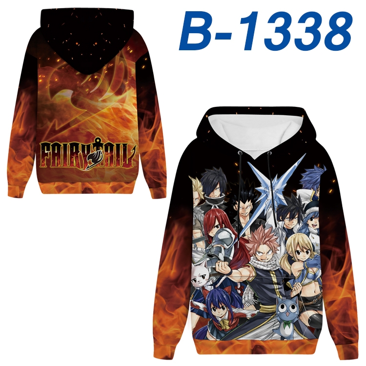 Fairy tail Anime padded pullover sweater hooded top from S to 4XL B-1338