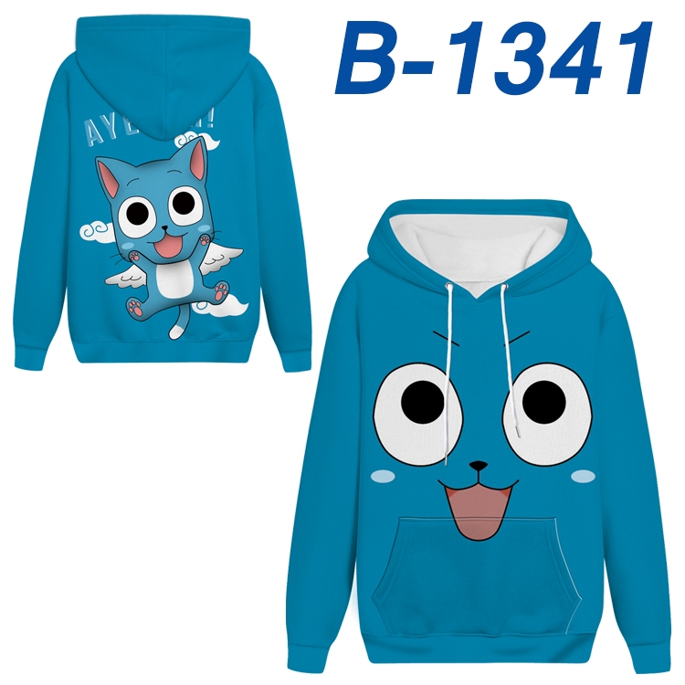 Fairy tail Anime padded pullover sweater hooded top from S to 4XL B-1341