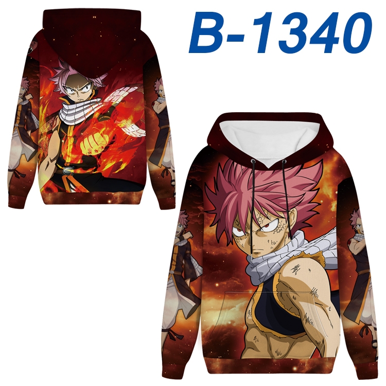 Fairy tail Anime padded pullover sweater hooded top from S to 4XL B-1340