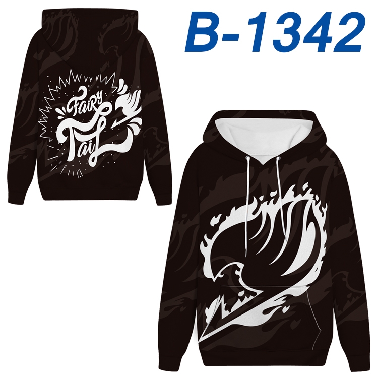 Fairy tail Anime padded pullover sweater hooded top from S to 4XL B-1342