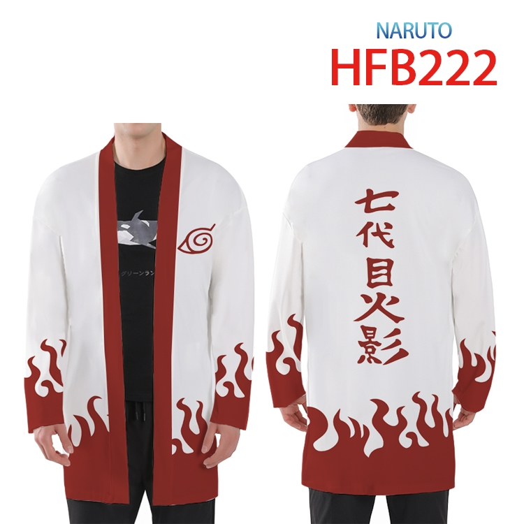 Naruto Anime Peripheral Full Color Long Kimono  from XS to 4XL  HFB-222