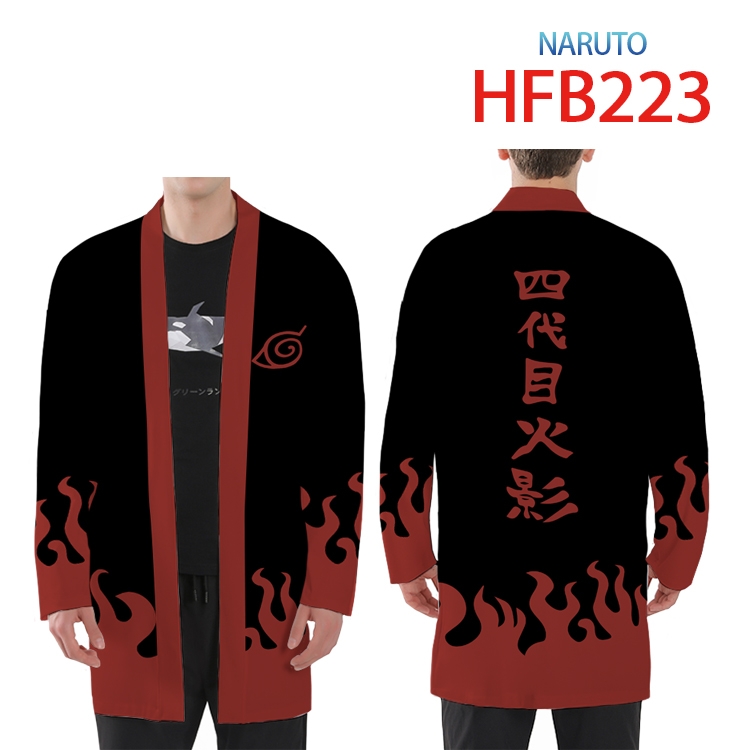 Naruto Anime Peripheral Full Color Long Kimono  from XS to 4XL HFB-223