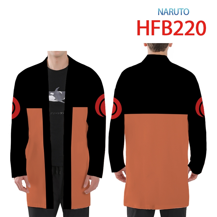 Naruto Anime Peripheral Full Color Long Kimono  from XS to 4XL HFB-220