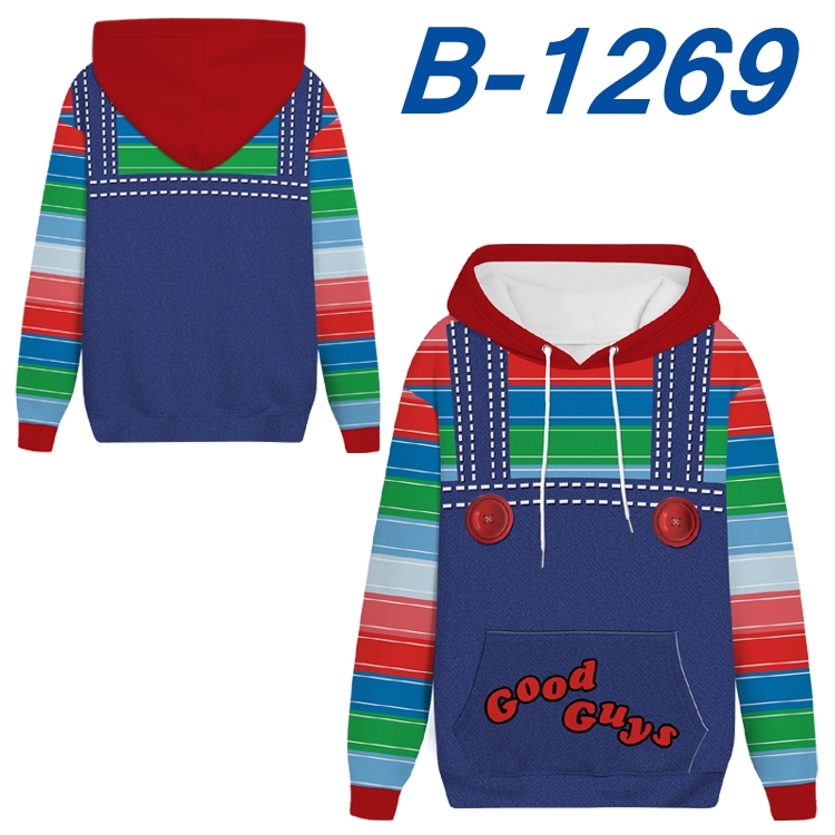 Chucky Anime padded pullover sweater hooded top from S to 4XL B-1269