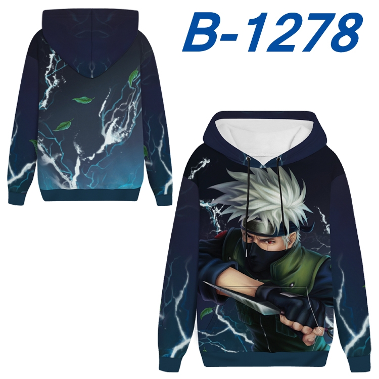 Naruto Anime padded pullover sweater hooded top from S to 4XL B-1278