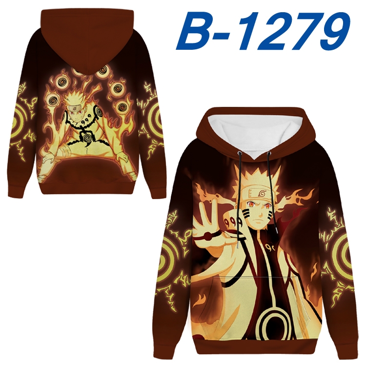 Naruto Anime padded pullover sweater hooded top from S to 4XL B-1279