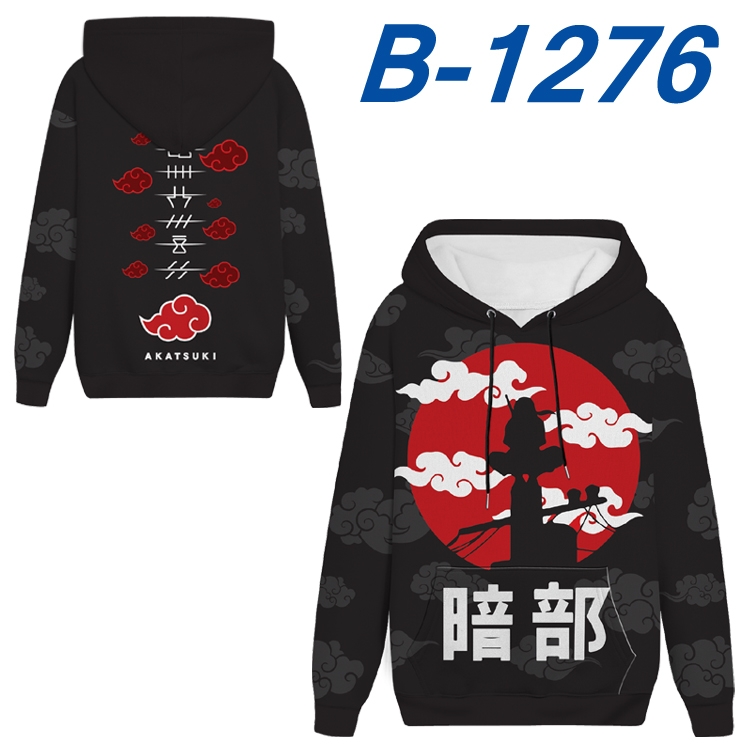 Naruto Anime padded pullover sweater hooded top from S to 4XL  B-1276