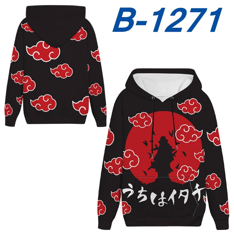 Naruto Anime padded pullover sweater hooded top from S to 4XL B-1271