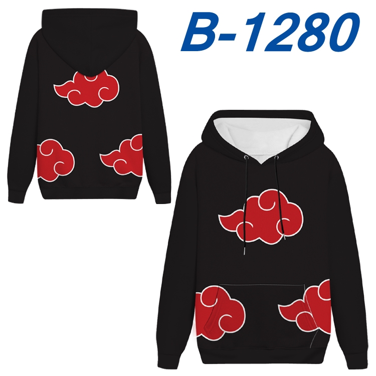 Naruto Anime padded pullover sweater hooded top from S to 4XL  B-1280