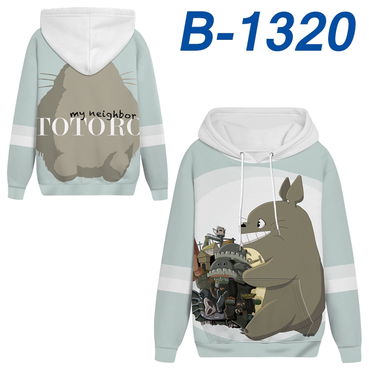 TOTORO Anime padded pullover sweater hooded top from S to 4XL  B-1320