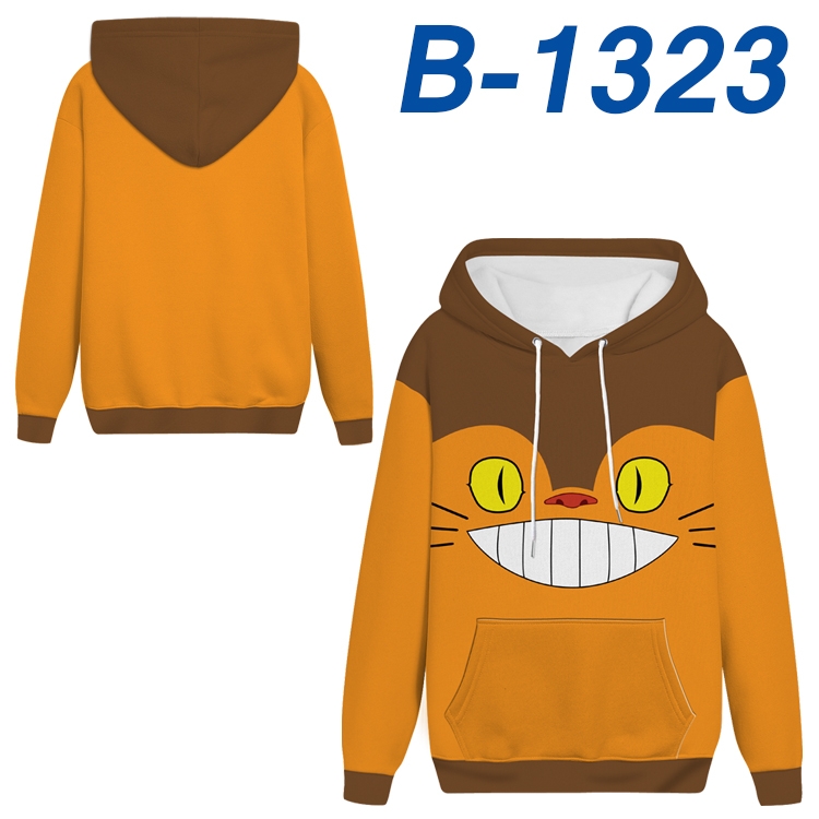 TOTORO Anime padded pullover sweater hooded top from S to 4XL  B-1323