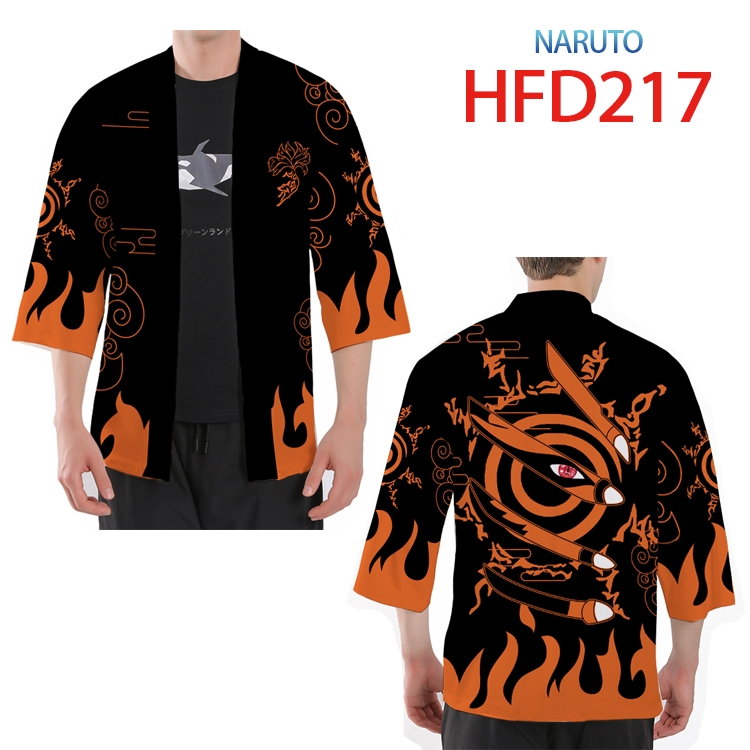 Naruto Anime peripheral full-color short kimono from S to 4XL  HFD-217