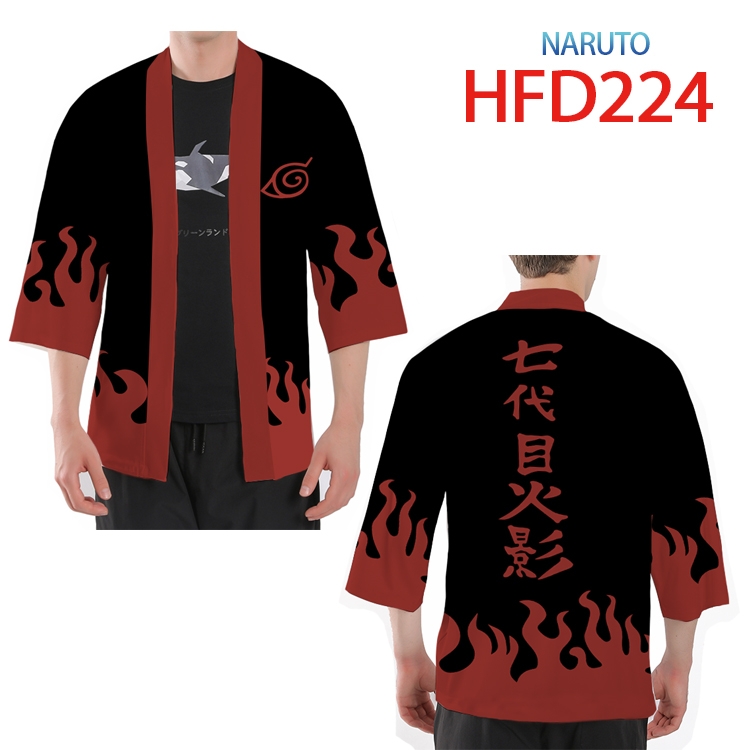 Naruto Anime peripheral full-color short kimono from S to 4XL  HFD-224
