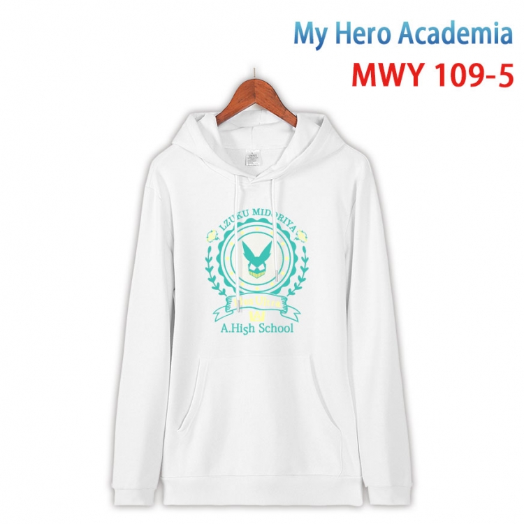 My Hero Academia Cartoon Sleeve Hooded Patch Pocket Cotton Sweatshirt from S to 4XL MWY 109 5