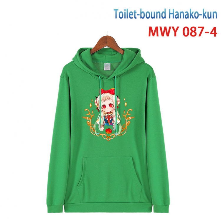 Toilet-Bound Hanako-kun Cartoon Sleeve Hooded Patch Pocket Cotton Sweatshirt from S to 4XL MWY-087-4