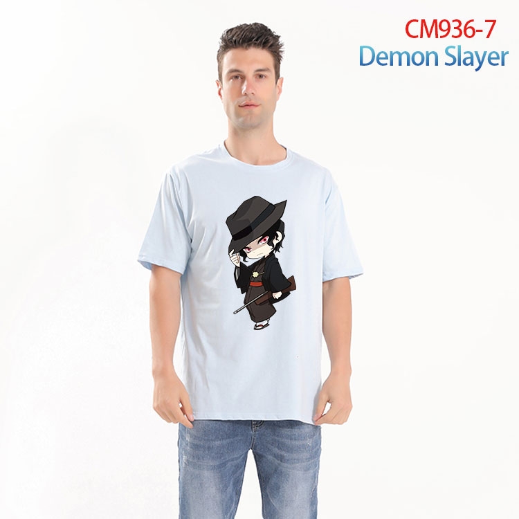 Demon Slayer Kimets Printed short-sleeved cotton T-shirt from S to 4XL CM 936 7