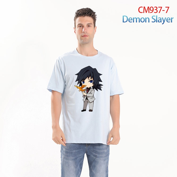 Demon Slayer Kimets Printed short-sleeved cotton T-shirt from S to 4XL CM 937 7