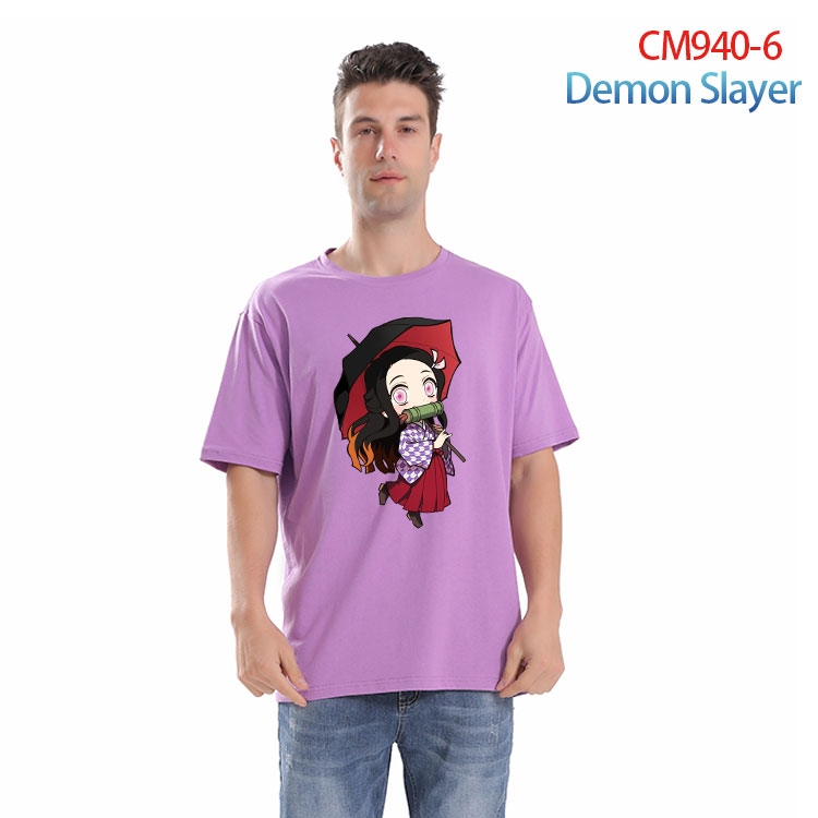 Demon Slayer Kimets Printed short-sleeved cotton T-shirt from S to 4XL CM 940 6