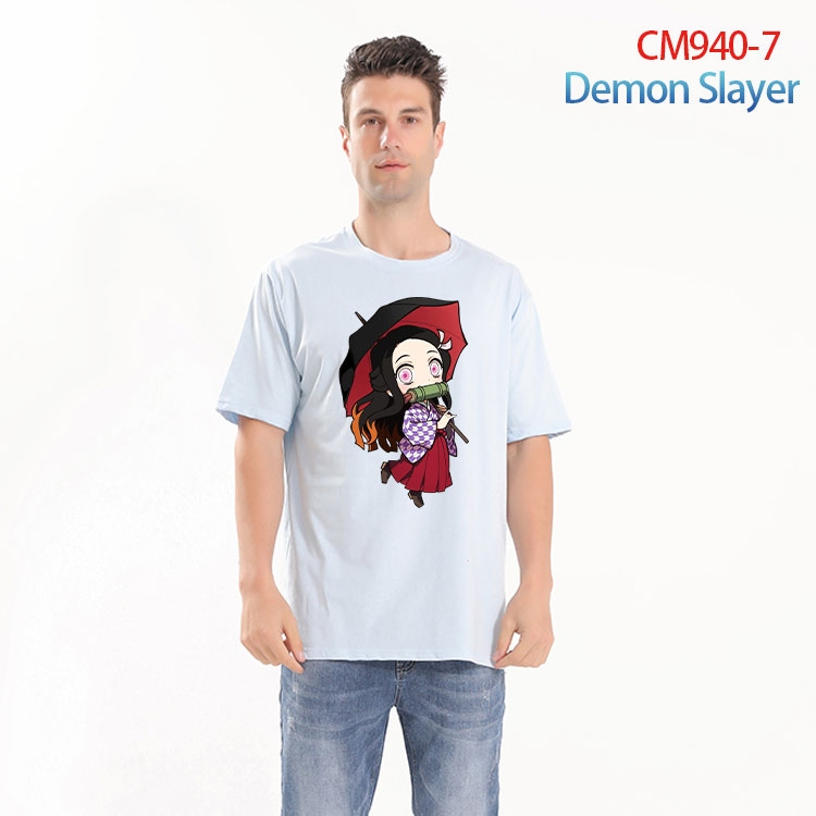 Demon Slayer Kimets Printed short-sleeved cotton T-shirt from S to 4XL CM 940 7