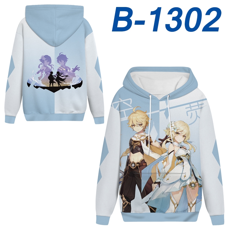 Genshin Impact Anime padded pullover sweater hooded top from S to 4XL B-1302