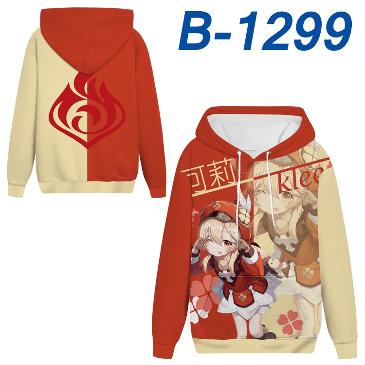 Genshin Impact Anime padded pullover sweater hooded top from S to 4XL B-1299