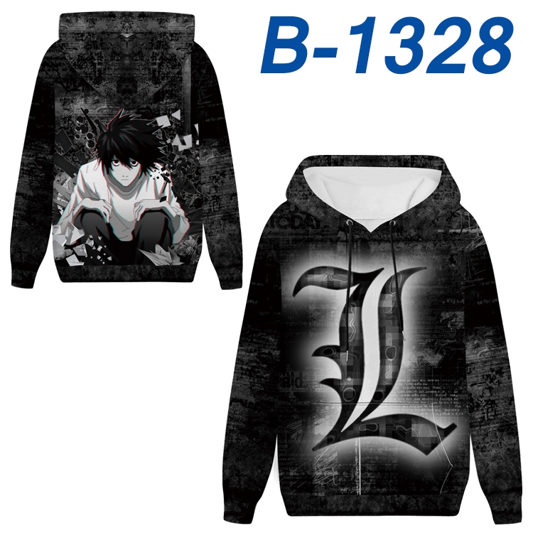 Death note Anime padded pullover sweater hooded top from S to 4XL B-1328