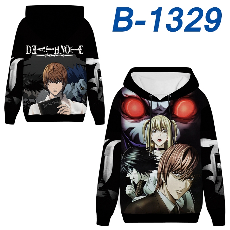 Death note Anime padded pullover sweater hooded top from S to 4XL B-1329