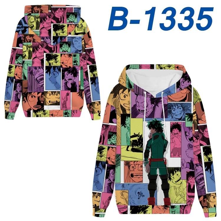 My Hero Academia  Anime padded pullover sweater hooded top from S to 4XL B-1335