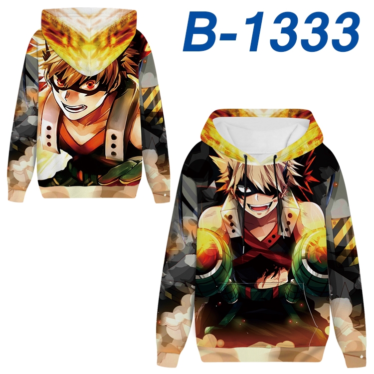 My Hero Academia  Anime padded pullover sweater hooded top from S to 4XL  B-1333