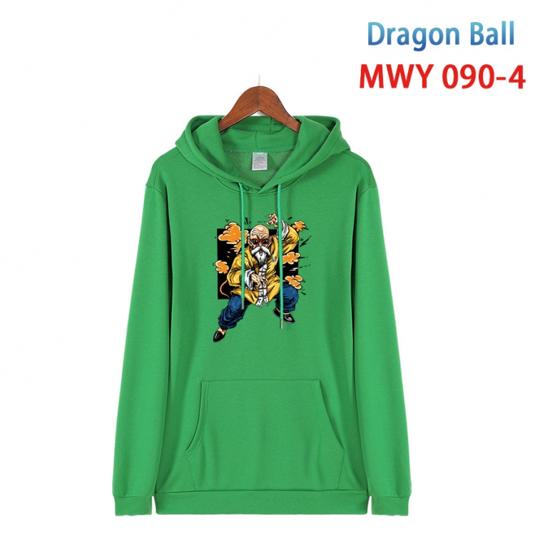 DRAGON BALL Cartoon Sleeve Hooded Patch Pocket Cotton Sweatshirt from S to 4XL MWY-089-5