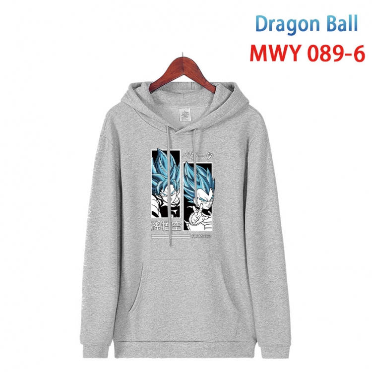 DRAGON BALL Cartoon Sleeve Hooded Patch Pocket Cotton Sweatshirt from S to 4XL MWY-089-5