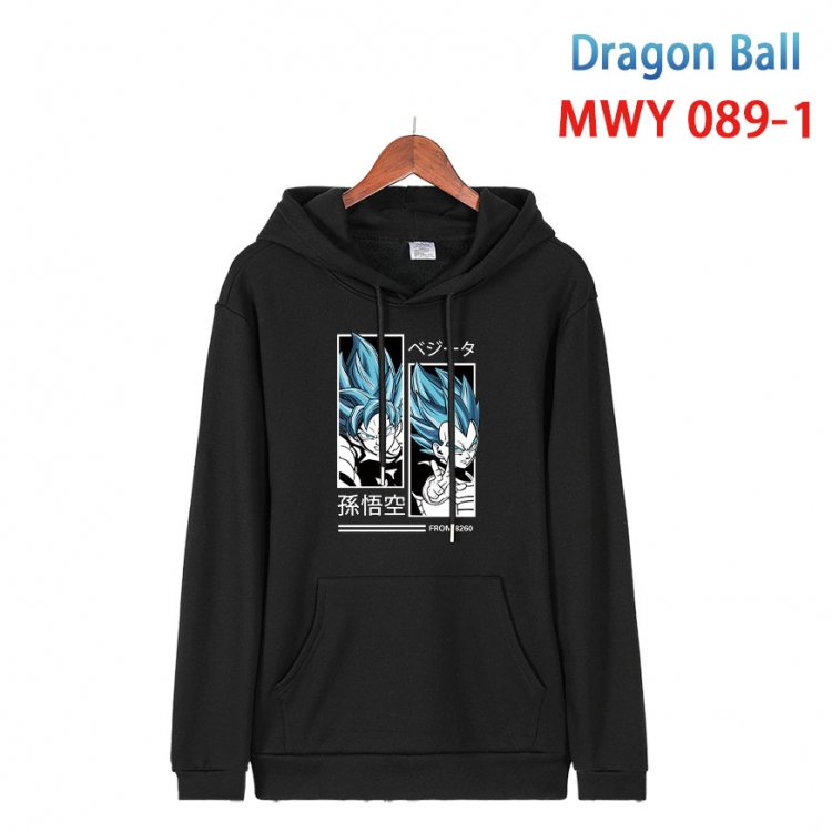 DRAGON BALL Cartoon Sleeve Hooded Patch Pocket Cotton Sweatshirt from S to 4XL MWY-089-5