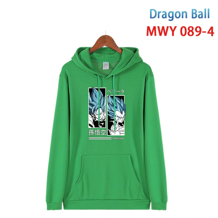 DRAGON BALL Cartoon Sleeve Hooded Patch Pocket Cotton Sweatshirt from S to 4XL MWY-089-5