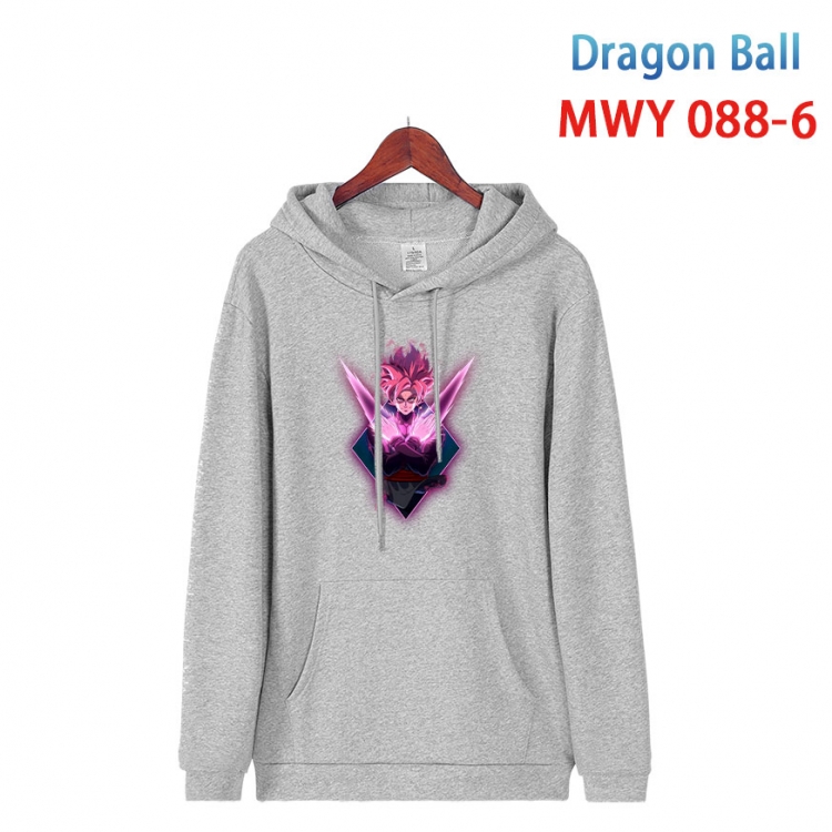 DRAGON BALL Cartoon Sleeve Hooded Patch Pocket Cotton Sweatshirt from S to 4XL MWY-089-5