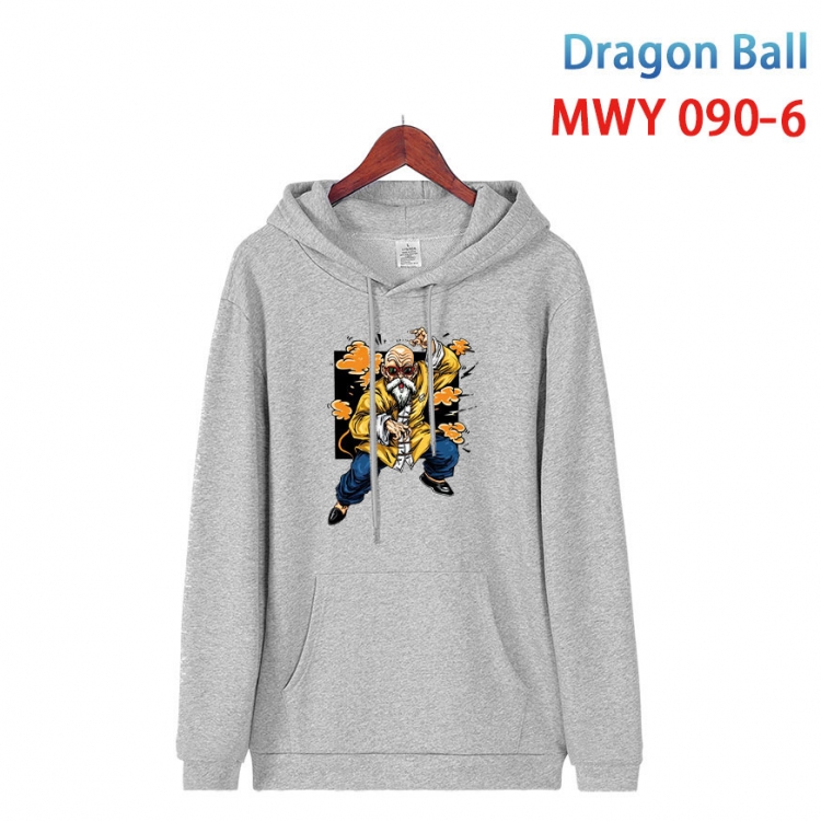 DRAGON BALL Cartoon Sleeve Hooded Patch Pocket Cotton Sweatshirt from S to 4XL MWY-089-5