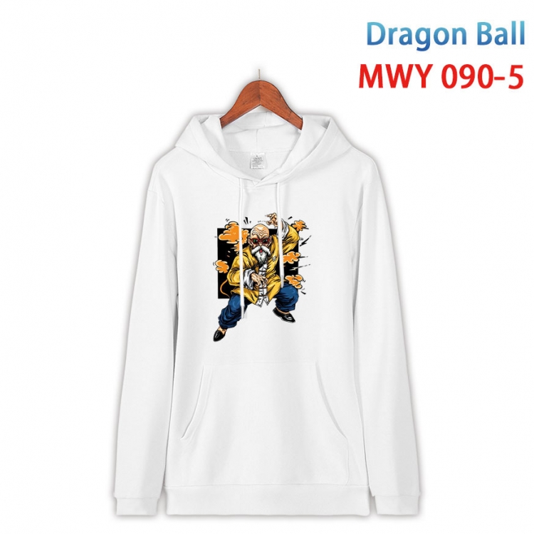 DRAGON BALL Cartoon Sleeve Hooded Patch Pocket Cotton Sweatshirt from S to 4XL MWY-090-5