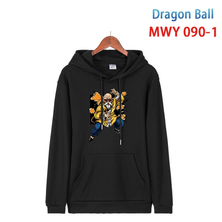 DRAGON BALL Cartoon Sleeve Hooded Patch Pocket Cotton Sweatshirt from S to 4XL  MWY-090-1