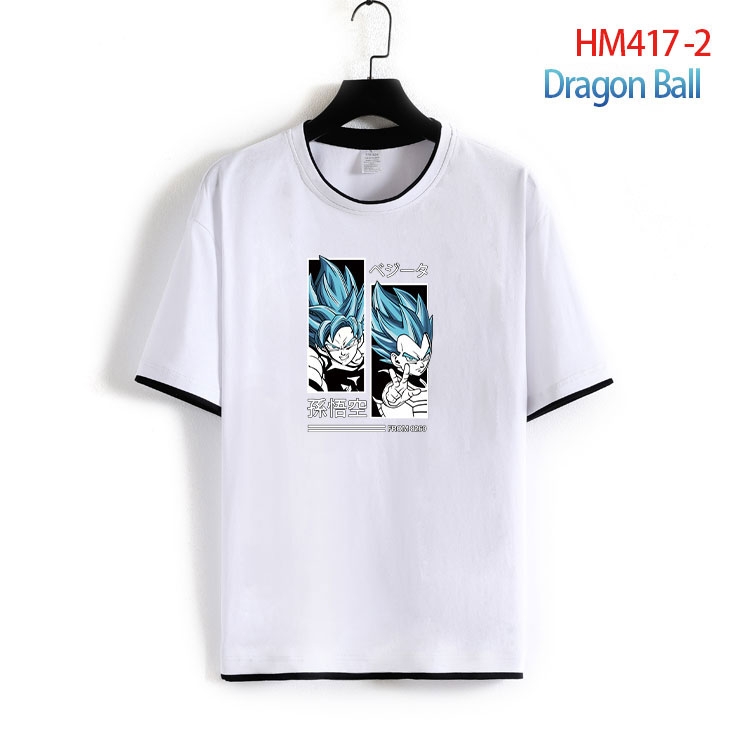 DRAGON BALL Cotton round neck fake two short-sleeved T-shirts from S to 4XL HM-417-2