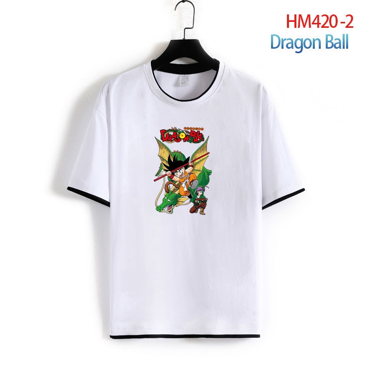 DRAGON BALL Cotton round neck fake two short-sleeved T-shirts from S to 4XL HM-420-2