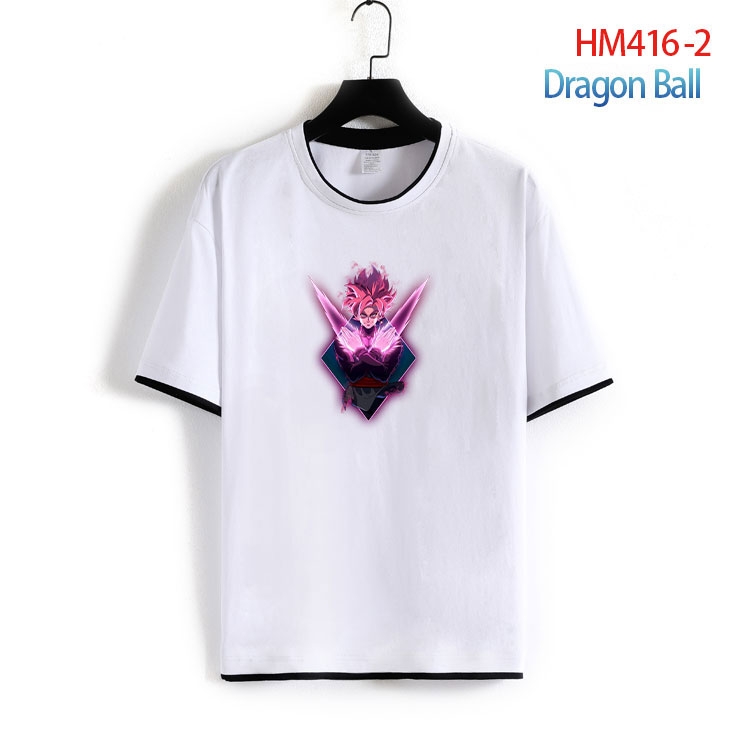 DRAGON BALL Cotton round neck fake two short-sleeved T-shirts from S to 4XL HM-416-2