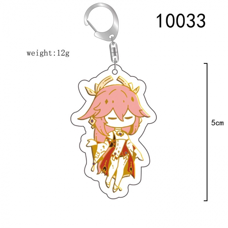 Genshin Impact Anime acrylic Key Chain  price for 5 pcs 10033