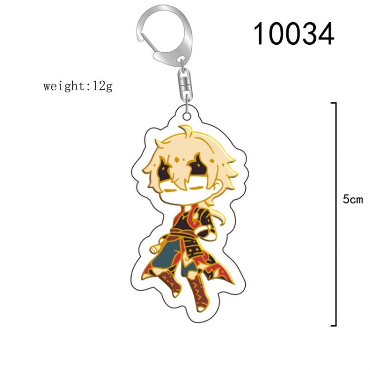 Genshin Impact Anime acrylic Key Chain  price for 5 pcs 10034