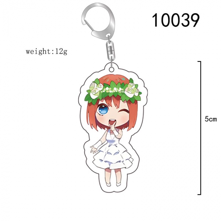 The Quintessential Qunintupiets  Anime acrylic Key Chain  price for 5 pcs 10039