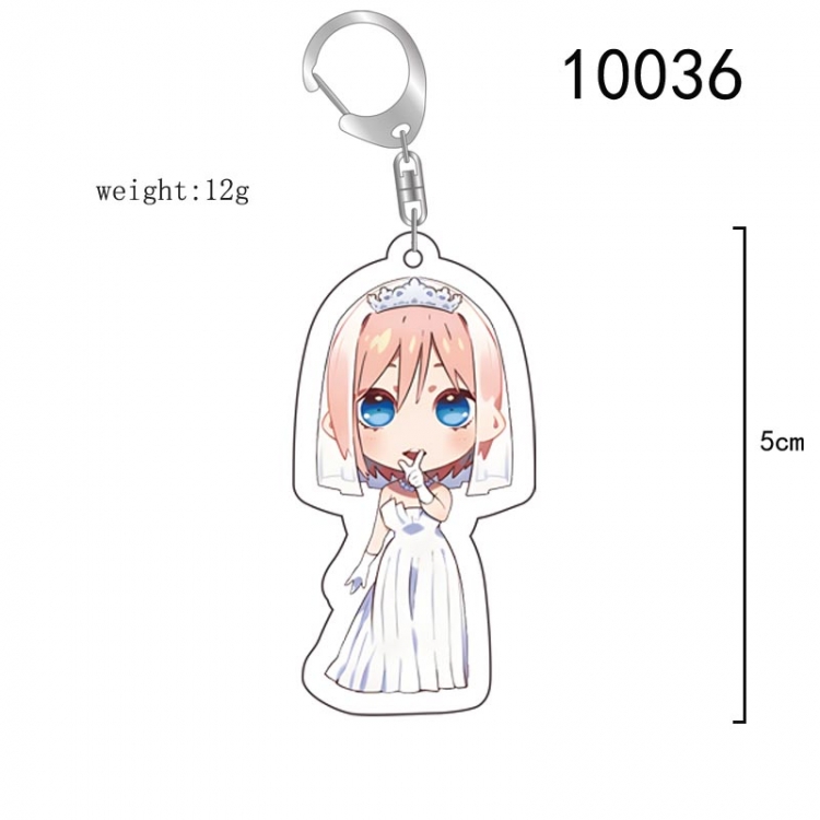 The Quintessential Qunintupiets  Anime acrylic Key Chain  price for 5 pcs 10036